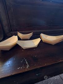 Barchette in legno usa e getta 140 mm