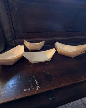 Barchette in legno usa e getta 140 mm