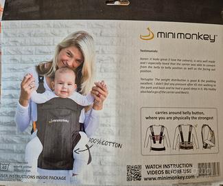 Zainetto/Marsupio porta bambino da zero 24 mesi.