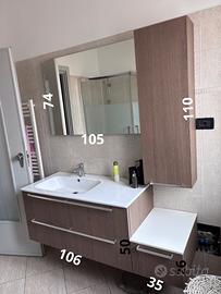 Mobile bagno moderno con specchio retroilluminato