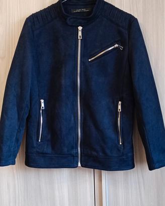 Giubbotto scamosciato Zara Uomo taglia S blu