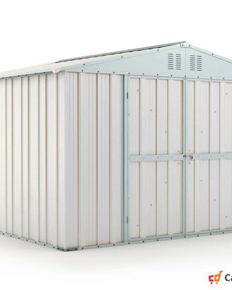 Box capanno giardino Acciaio 327x269 bianco