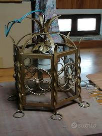 Lampadario in ferro battuto