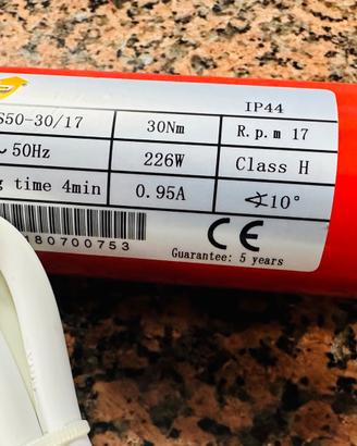 Motore per tapparelle Nm 30 = kg 60