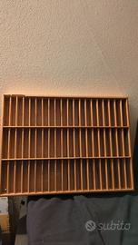 Bacheca Porta Musicassette Vintage in Legno 45 p