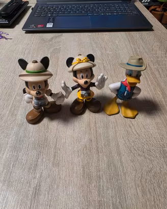 Set 3 personaggi Disney Mickey Minnie Paperino 
