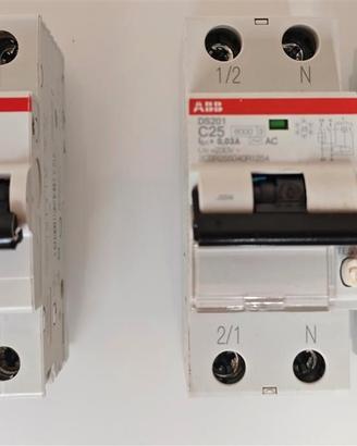 Magnetotermici differenziali ABB - 0,03A