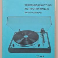 THORENS td 146, td 166 mk2 Manuale, documentazione