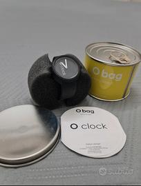 Orologio da polso 0 bag O clock nero conturino S