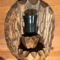 Applique legno massello stile baita portalampa E27