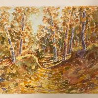 Dipinto Acquerello Bosco - G. Arduini