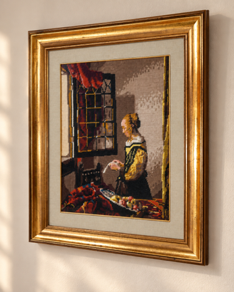 Ricamo donna in piedi 70,5x59,5 cm