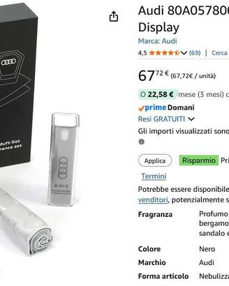 Audi - Kit Profumo Nuovo e Originale (80A057800)