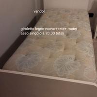 LETTO SINGOLO (mater.rete giroletto)