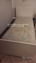 LETTO SINGOLO (mater.rete giroletto)