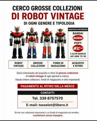 GROSSE COLLEIONI ROBO VINTAGE GIAPPONESI