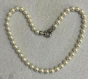 Collana di perle e argento 925
