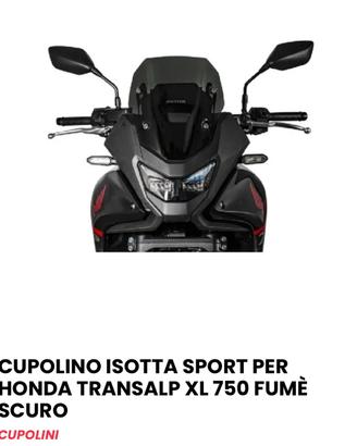 Cupolino isotta fumè scuro xl transalp 750