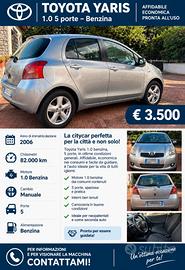TOYOTA YARIS 1.0 BENZINA 5 PORTE