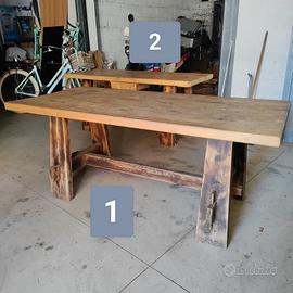 Tavoli  rustici in abete da restauro