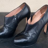 Stivaletti platform con tacco Anna F in vera pelle