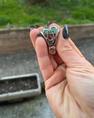 Anello  con giada avventurina