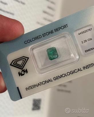 Smeraldo certificato Igi