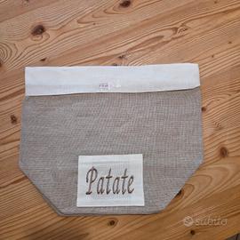 Porta patate in lino