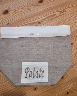 Porta patate in lino