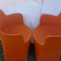 Coppia poltrone vintage in PVC design Sintesis