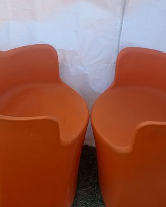 Coppia poltrone vintage in PVC design Sintesis