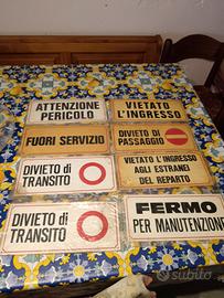 Set cartelli per ambienti di lavoro in plastica 