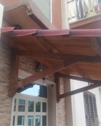 Pensilina in legno