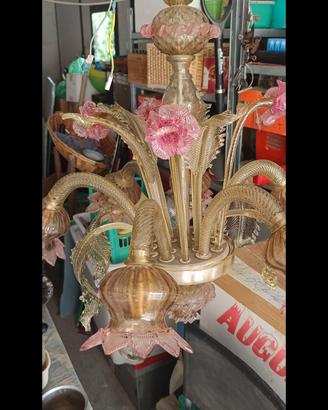 Lampadario vetro di Murano con etichetta .
