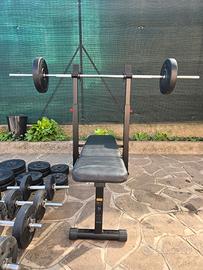 HOME GYM COMPLETA CORENGTH – PANCA + 86 KG PESI