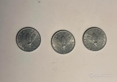 Lotto da 3 monete da 2 lire Italia