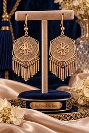 Orecchini artigianali filigrana argento 800 oro 18
