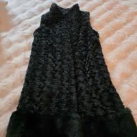 Smanicato nero  pelliccia sintetica