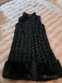 Smanicato nero  pelliccia sintetica