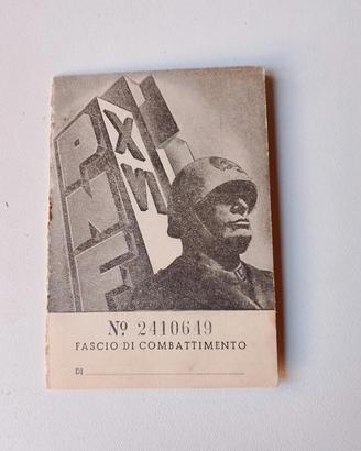 tessera partito nazionale fascista 1938