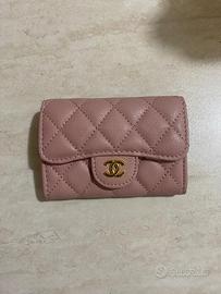 portafoglio/portacarte Chanel rosa