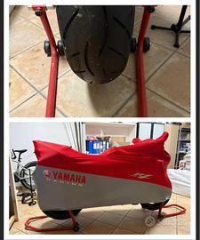 Coppia cavalletti universali + telo copri moto