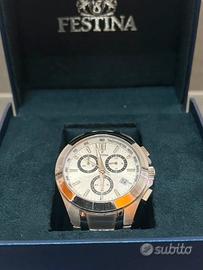 Festina Orologio Cronografo Uomo Quadrante Bianco