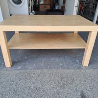 Tavolino in legno chiaro 2 ripiani