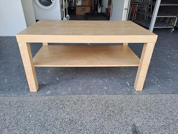 Tavolino in legno chiaro 2 ripiani