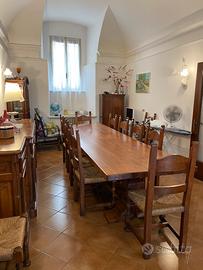 Arredamento in rovere per taverna tavolo+credenza