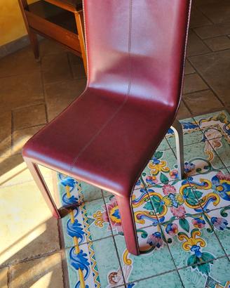 sedia in pelle