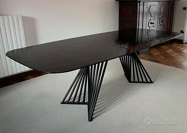 Tavolo Design Scavolini Cristallo Nero NUOVO