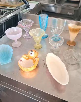 varie coppe gelato usate