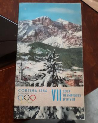 Depliant vintage Cortina D'ampezzo Olimpiadi 1956